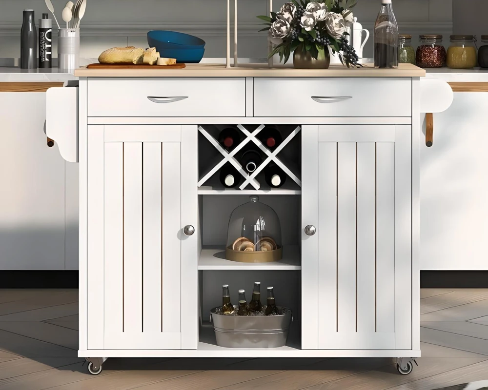 small kitchen island with wheels
